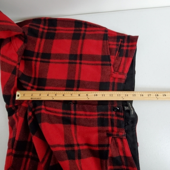 Banana Republic Plaid Riding Pants Size 18 Wool Blend Button Fly Ankle Ties - Picture 11 of 16